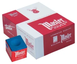 Master Chalk (Box Of 144 Cubes) -Professional Billiards Equipment Store chm144 skyblue 01