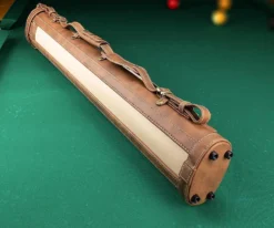 Elite 2x2 Vintage Leather Cue Case Chestnut -Professional Billiards Equipment Store ecv22 chestnut 03