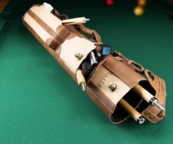 Elite 2x4 Vintage Cue Case Black -Professional Billiards Equipment Store ecv24 chestnut 01 1