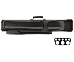 Elite 3x5 Vintage Cue Case- Black & Grey -Professional Billiards Equipment Store ecv35 grey cat