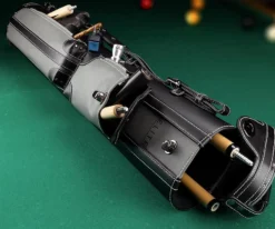 Elite 3x7 Vintage Leather Cue Case Chestnut -Professional Billiards Equipment Store ecv37 grey 01 1