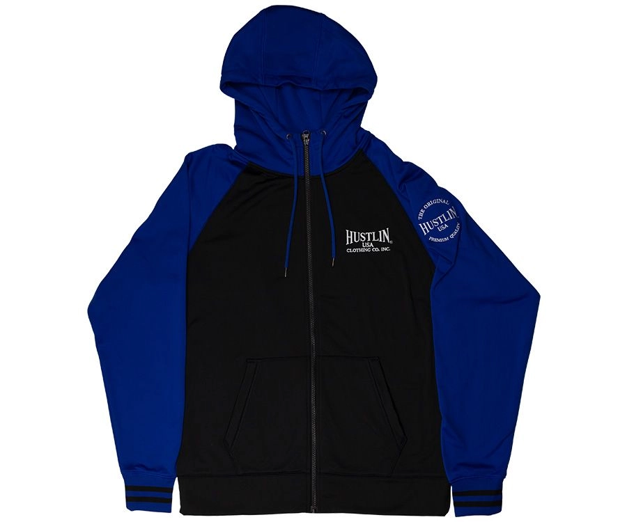 Hustlin USA Blue Zip Up Hoodie 3 Hustlin USA Blue Zip Up Hoodie