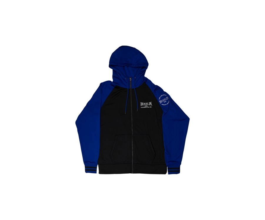 Hustlin USA Blue Zip Up Hoodie 4 Hustlin USA Blue Zip Up Hoodie - Image 2