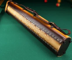 Instroke Tooled 3 Butt 5 Shaft Leather Case -Professional Billiards Equipment Store ist35 rust 02