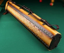 Instroke Tooled 3 Butt 7 Shaft Leather Case -Professional Billiards Equipment Store ist37 rust 02