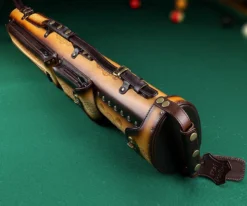 Instroke Tooled 3 Butt 7 Shaft Leather Case -Professional Billiards Equipment Store ist37 rust 03