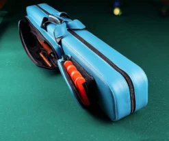 Molinari 2 Butt 4 Shaft Navy Flat Cue Case -Professional Billiards Equipment Store mlcf24 02