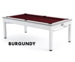 Nantucket 3-in-1 Outdoor Pool/Dining/Ping Pong Table From Spencer Marston - FREE Installation -Professional Billiards Equipment Store nantucket burgundy 1