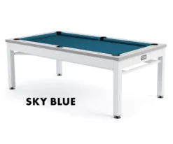 Nantucket 3-in-1 Outdoor Pool/Dining/Ping Pong Table From Spencer Marston - FREE Installation -Professional Billiards Equipment Store nantucket sky blue 1