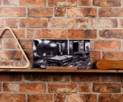 "Phantom Of The Game" Shelf Art With Display - Black And White -Professional Billiards Equipment Store rtnptbw 02