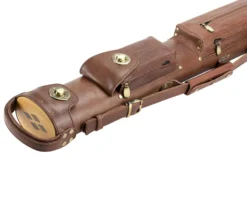 Tango Pampa Chestnut 2 Butt 2 Shaft Leather Cue Case -Professional Billiards Equipment Store tapm22 chestnut 03
