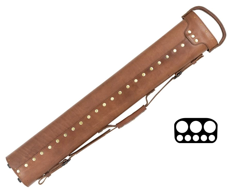Tango Pampa Chestnut 3 Butt 5 Shaft Leather Cue Case 4 Tango Pampa Chestnut 3 Butt 5 Shaft Leather Cue Case - Image 2