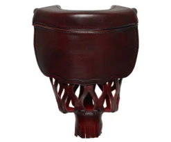 Burgundy Shield Leather Pocket Set (Set Of 6)